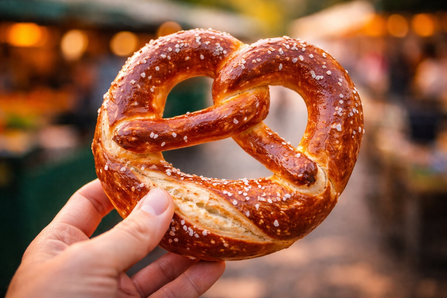 Frische bayerische Brezn vom Markt